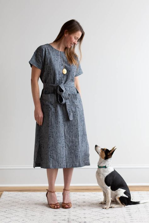 Wiksten Shift Dress || Driftless - Noodlehead Wiksten Shift, Linen Sewing Patterns, Simple Dress Pattern, Shift Dress Pattern, Homespun Fabric, Style Goals, Handmade Wardrobe, Simple Dress, Robert Kaufman Fabrics