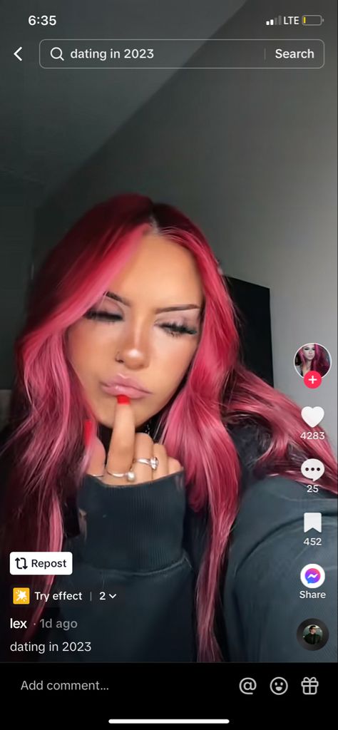 Magenta Hair With Money Piece, Magenta Money Piece Hair, Red Hair Pink Money Piece, Impulsive Decisions, Dark Pink Hair, Pink Money, Bright Pink Hair, Magenta Hair, Style My Hair