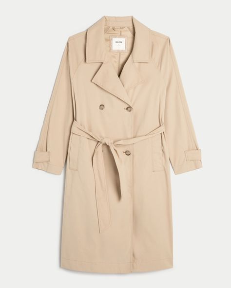 Women's Lightweight Trench Coat | Women's Jackets & Coats | HollisterCo.com Womens Trench Coat, Lightweight Trench Coat, Fall Fit, Classic Trench Coat, Dad Jeans, Low Low, Women's Jackets, Trench Coats Women, Top Graphic Tees