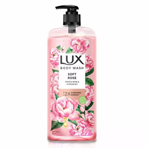 Lux Body Wash Soft Skin French Rose & Almond with Long Lasting Fragrance, Glycerine, Paraben Free #beauty #bodywash #lux #rose Lux Body Wash, French Roses, Oil Body Wash, Cocamidopropyl Betaine, Wet Skin, Rose Extract, Luxury Shower, Sodium Chloride, French Rose