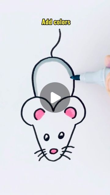 Creative Drawing for kids on Instagram: "Easy Rules to draw Mouse #reels #draw #drawing #art" How To Draw A Mouse Easy, Zoo Animal Drawings Easy, How To Draw Mouse, How To Draw A Mouse, Drawing For Kids Easy Children, Cartoon Mice Drawing, Mouse Drawing Easy, 100 Dalmatians, Nanny Ideas