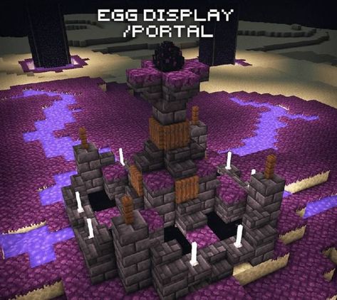 Portal In Minecraft, Minecraft Portal, Minecraft Update, Egg Display, Minecraft Structures, Minecraft Banner Designs, Minecraft Interior Design, Easy Minecraft Houses, Mc Ideas