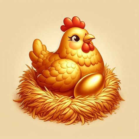 The Story of the Hen that laid the golden egg | by Story Teller | Medium The Golden Egg Story, Prosperity Hens Pattern, Hen Images, Golden Egg Easter, Source Of Income, Story Teller, Golden Egg, Small Village, Once Upon A Time