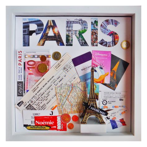 Ticket Display Ideas, Travel Display, Travel Memento Ideas, Travel Collection Ideas, Travel Memories Display, Travel Souvenirs Display, Travel Shadow Box, Vacation Souvenir Ideas Display, Travelling Souvenirs Display