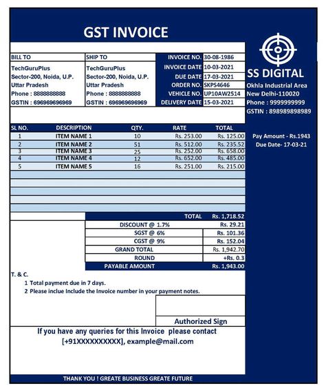 Here is the Preview of Awesome Template GST Invoice Format   (Excel .xlsx file download)   Related Articles: All Invoice ... Read moreMost Useful GST Invoice Format in Excel (Download .xlsx file) The post Most Useful GST Invoice Format in Excel (Download .xlsx file) appeared first on TechGuruPlus.com. Invoice Format In Excel, Invoice Format, Reading, Design