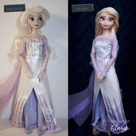 Elsa Halloween Costume, Frozen Elsa Doll, Disney Descendants Dolls, Disney Barbie Dolls, Frozen Dolls, Disney Princess Facts, Frozen 2 Elsa, Elsa Doll, Frozen Art