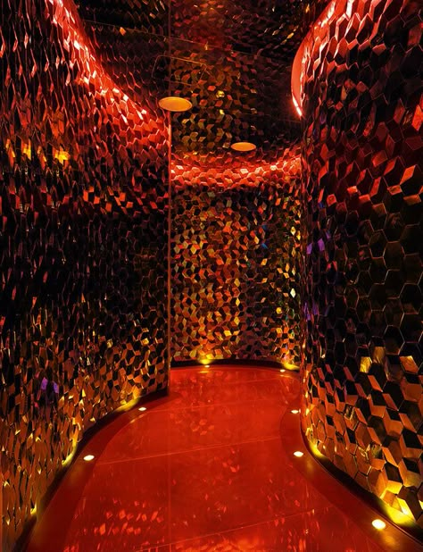 Nightclub Entrance, Club Lighting, Nightclub Design, Dark Angels, Red Lights, Red Rooms, Club Design, Bar Lounge, Restaurant Interior