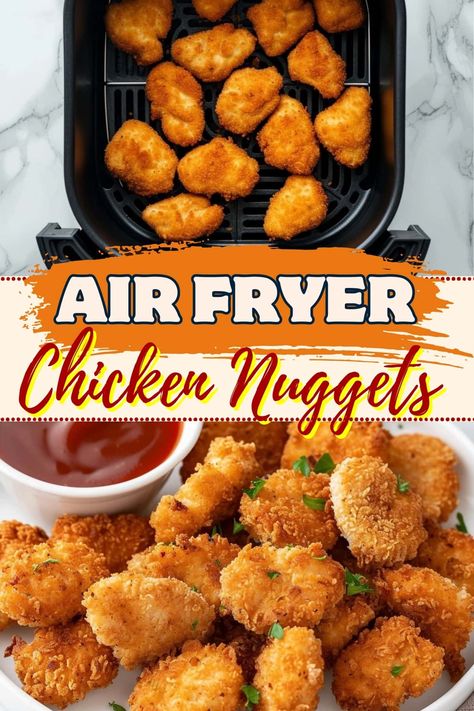 These homemade air fryer chicken nuggets are so much better than store-bought! With this easy recipe, you have a meal you can feel good about feeding your family. Homemade Chicken Nuggets Air Fryer, Air Fryer Chicken Nuggets Homemade, Air Fryer Chicken Nuggets, Frozen Chicken Nuggets, Homemade Chicken Nuggets, Chicken Nugget Recipes, Food Keto, Air Fryer Dinner Recipes, Air Fryer Healthy