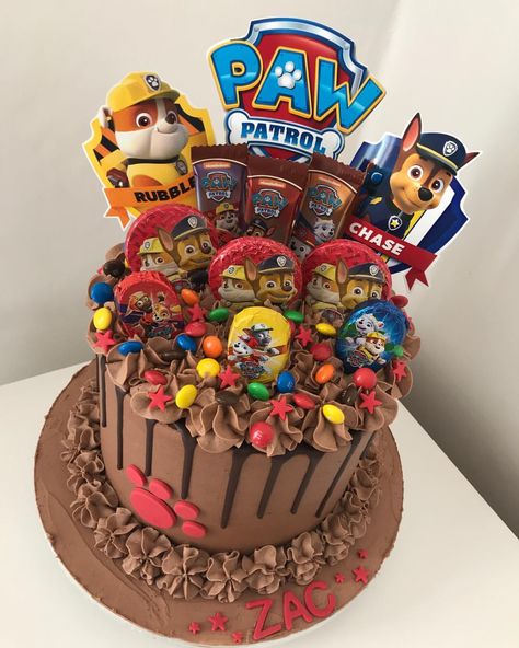 🐶🍫🐶🍫🐶🍫🐶🍫 #sweetsuzies #glasgowfoodie #glasgowcakes #pawpatrol #chocolate #chocolatecake #chocolatedripcake #pawpatrolcake #pawpatroldripcake Paw Patrol Party Cake, Paw Patrol Birthday Cake, Chocolate Drip Cake, Torte Cupcake, 3rd Birthday Cakes, Paw Patrol Cake, Birthday Cake Chocolate, Cake Videos, Boy Birthday Cake