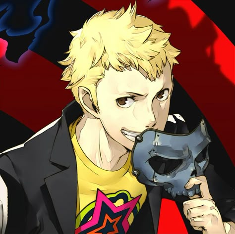 Persona 5 Game, Blue Icon, Persona 5, Persona, Blonde, Mask, Hair, Anime