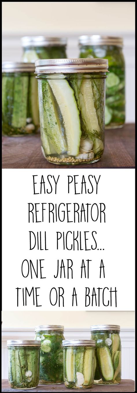 Whether you want to make just one jar of refrigerator dill pickles or several, this is the perfect recipe. Keeping brine in your fridge makes it so easy. Dill Pickle Brine Recipe, Pickle Brine Recipe, Dill Pickle Brine, Easy Dill Pickles, Refrigerator Dill Pickles, Pickle Brine, Refrigerator Pickles Dill, Refrigerator Pickle Recipes, Easy Pickling Recipes