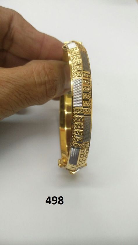 Gold Kada For Men Indian Latest, Mens Kada Design Gold Latest, Gold Kada For Men Indian, Mens Kada Design Gold, Gold Kada For Men, Punjabi Kada, Premraj Shantilal Jain Jewellers, Kada Design, Gents Kada