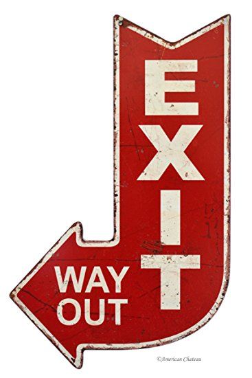 Exit Sign, Laser Cut Metal, Vintage Tin Signs, Red Arrow, Led Stripes, Metal Wall Sign, Retro Wall, Sign Printing, Diy Canvas Art