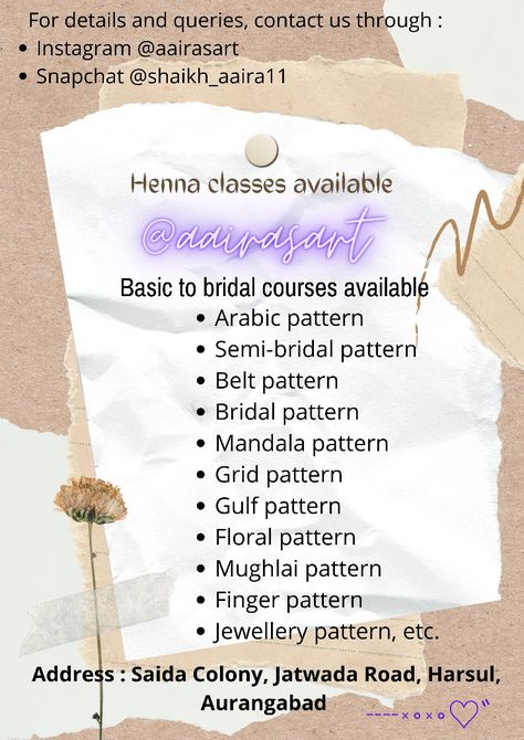 Join our henna classes and learn new patterns Henna Classes, Class Poster Design, Class Poster, Henna Cones, Dulhan Mehndi, Arabic Pattern, Grid Pattern, Mandala Pattern, Jewelry Patterns