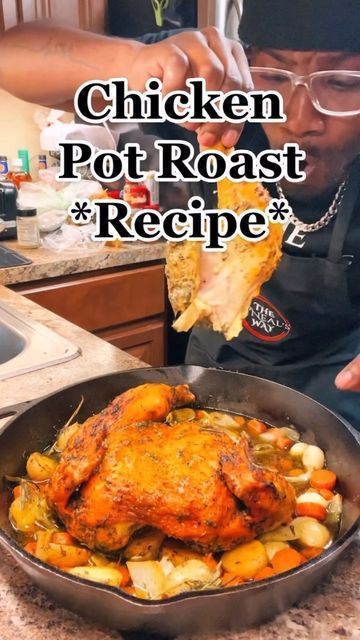 Chicken Pot Roast Recipe, Chicken Pot Roast, Recipe Low Carb, Pot Roast Recipe, Whole Chicken Recipes, Keto Crockpot Recipes, Low Carb Meal, Low Carb Recipe, Cast Iron Recipes