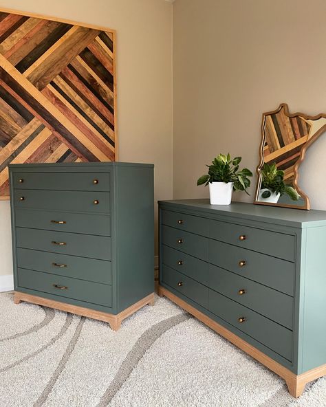 Green dresser makeover