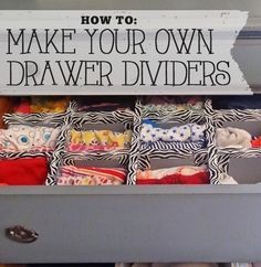 Bedroom Dresser Organization, Diy Dresser Drawers, Nursery Organization Diy, Diy Drawer Dividers, Diy Drawer Organizer, Closet Organisation, Dresser Drawer Organization, Clothes Dividers, Baby Dresser