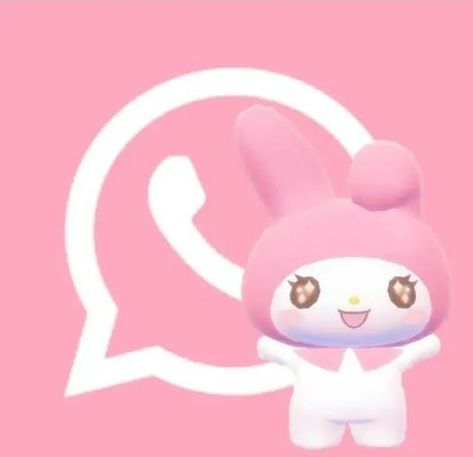 My Melody Icons For Apps, Apps Kawaii, My Melody Phone, Wallpaper Cute Cartoon, Phone App Icon, Iphone Wallpaper Cute, Cat App, Whatsapp Logo, Kawaii App