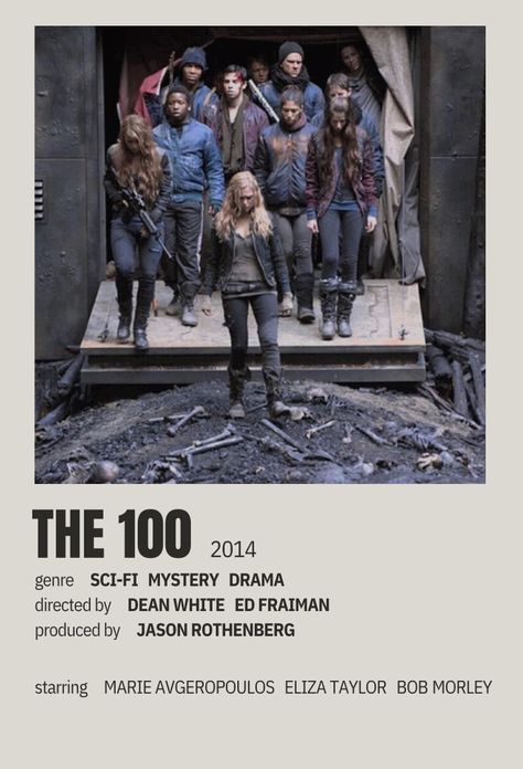 The 100 Movie Poster, The 100 Poster Vintage, The 100 Polaroid Poster, Movie Info Poster, The 100 Minimalist Poster, Hulu Tv Shows, Dark Academia Posters, The 100 Poster, Romcom Movies