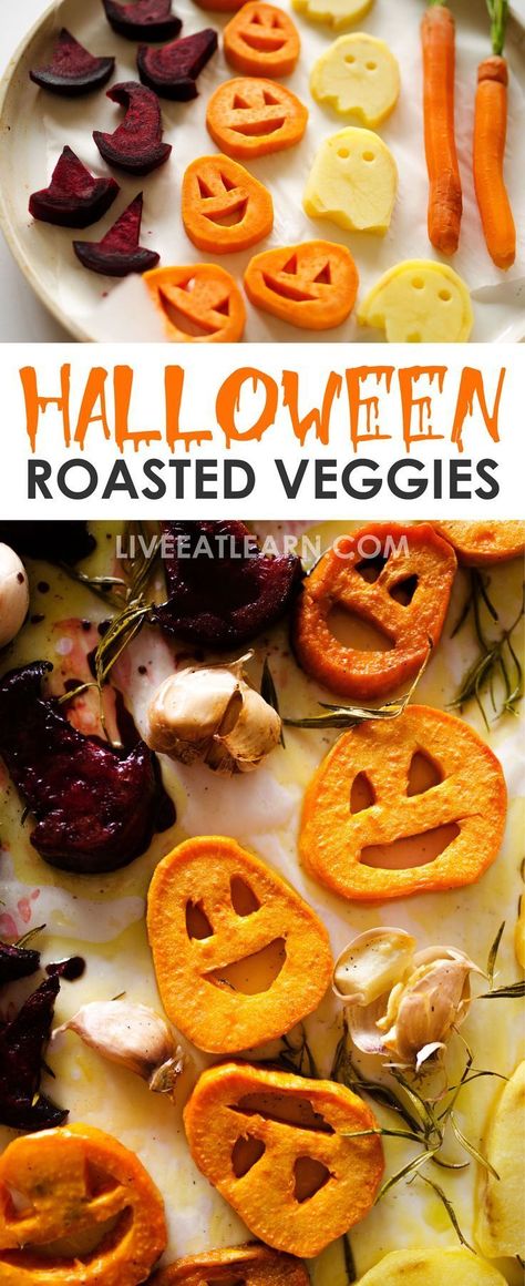 Healthy Halloween Dinner, Vegetarian Halloween, Roasted Veggies Recipe, Halloween Food Dinner, Plat Vegan, Vegan Halloween, Halloween Decor Diy, Spooky Food, Beet Root