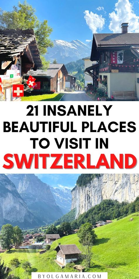 21 of the most beautiful travel destinations in Switzerland and in Europe! Gorgeous cities, the best of the Swiss Alps, best hikes, and fairytale villages. This is the best post for planning an amazing summer holiday in Switzerland! #switzerland #travel #switzerlandbeautifulplaces #placestovisit Zermatt Switzerland Summer, Murren Switzerland, Europe Travel Packing List, Switzerland Zermatt, Couple Honeymoon, Places To Visit In Switzerland, Europe Travel Packing, Switzerland Summer, Switzerland Travel Guide