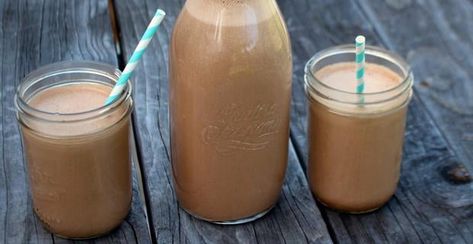 Vegan Chocolate Milk Chocolate Shake Recipe, Chocolate Avocado Smoothie, Chocolate Protein Shakes, Mint Mocha, Resep Smoothie, Almond Smoothie, Chocolate Avocado, Dairy Milk Chocolate, Protein Smoothie Recipes