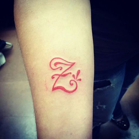 Letter Z Tattoo #tattoo #tattoos #ztattoo Letter Z Tattoo, Initial Tattoos, Olive Tattoo, Z Letter, Letter Tattoo, Tattoo Me, Z Tattoo, Strong Emotions, Initial Tattoo