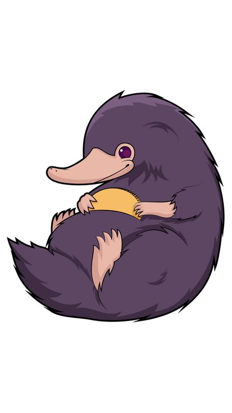 This pretty magical beast with dark purple fluffy fur and a long snout is called Niffler and is attracted to shiny things, making it great for locating treasure. The movie sticker from Fantastic... Fantastic Beasts Niffler, Elmo Christmas, It Pennywise, Sesame Street Elmo, Retro Tv, Shiny Things, Fantastic Beasts, Dark Purple