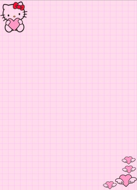 Hello Kitty Graph, Sanrio Planner Template, Hello Kitty Planner Template, Sanrio Timetable Template, Hello Kitty Digital Planner, Hello Kitty Planner, Goodnotes Aesthetic, Goodnotes Paper, Notes Templates