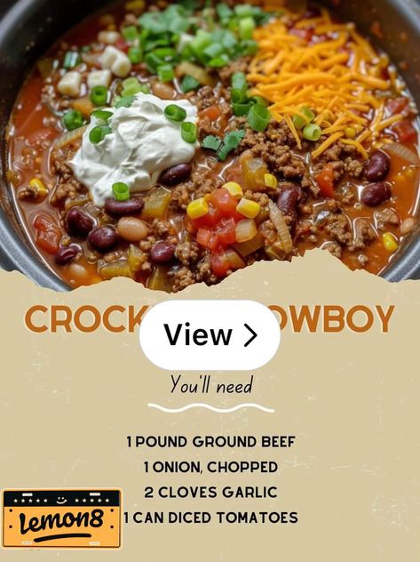 Lemon8 · Crockpot Cowboy Soup Recipe 🍲🚨 · @Jakari Lashika Cowboy Chowder Soup, Aj Spurs Vaquero Soup Recipe, Crock Pot Cowboy Soup, Slow Cooker Cowboy Soup, Crockpot Cowboy Soup Recipes, Cowboy Chili Crockpot, Vaquero Soup Recipe, Cowboy Crockpot Soup, Cowboy Soup Crockpot