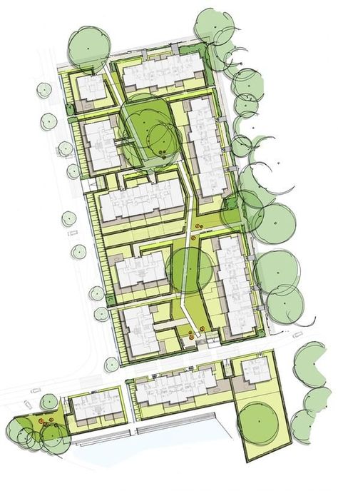 Understanding Space Planning in Architecture — theorangeryblog.com Urban Planning Masterplan Architecture, Urban Design Masterplan, Urban Planning Concept, Social Housing Architecture, Urban Spaces Design, Site Plan Design, Urban Design Diagram, Urban Design Graphics, Urban Design Architecture