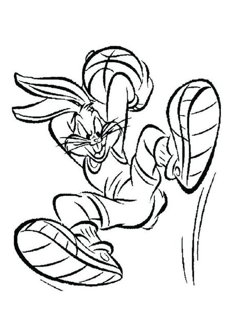 Space Jam Coloring Pages - Best Coloring Pages For Kids Bugs Bunny Pictures, Basketball Coloring Pages, Bugs Bunny Drawing, Space Coloring Pages, Bunny Tattoos, Basketball Party, Bunny Coloring Pages, Inspiration Tattoo, Looney Tunes Characters