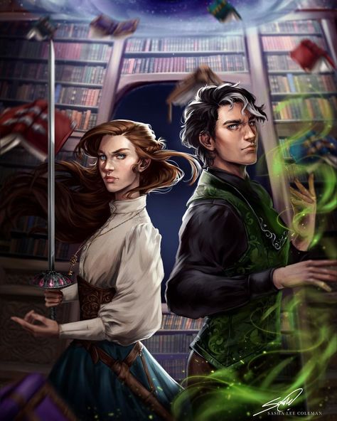 Elizabeth Scrivener and Nathaniel Thorne Sorcery Of Thorns, Books Lover, Book Fanart, Lockwood And Co, Magic Design, Comic Manga, Book Things, Selling Prints, Ya Books