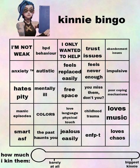 arcane kinnie bingo jinx kinnie bingo Bingo Meme, Jinx Kinnie, Fun Templates, Kinnie Bingo, Get Jinx, Only Friends, Bingo Template, Enfp T, Jinx League Of Legends