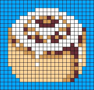 Food Alpha Pattern, Food Pixel Art Grid, Cinnamon Roll Perler Beads, Marvel Alpha Pattern, Brown Pixel Art, Small Pixel Art Pattern, Cute Alpha Patterns, Food Pixel Art, Food Cross Stitch