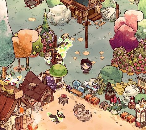 Cozy Grove Decorating, Cozy Grove Game Ideas, Cozy Grove Game Decor, Cozy Grove Art, Cozy Game Aesthetic, Cozy Grove Game Art, Cozy Grove Game, Cozy Video Games, Cozy Nintendo Games