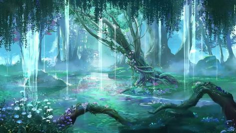 Fantasy Background Pc, Dr Mundo, Epic Backgrounds, Wallpaper Horizontal, Anime City, Fantasy Background, Background Drawing, Pretty Backgrounds, Fantasy Forest