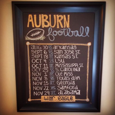 Ut Game, Auburn Football, Chalk It Up, Weekend Projects, Chalkboard Signs, Chalkboard Art, Apartment Inspiration, Chalk Art, Our House