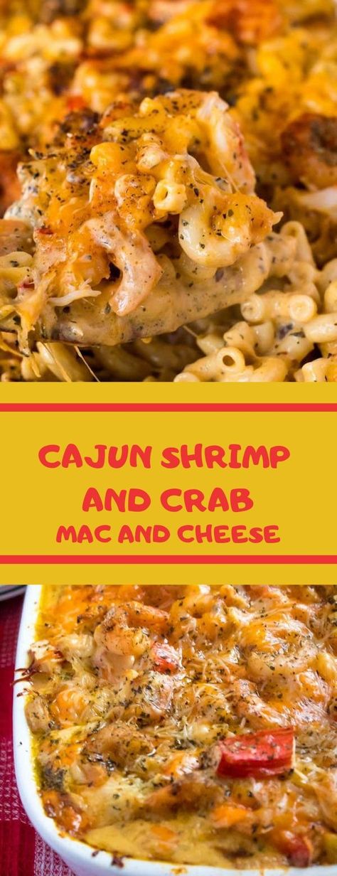 CAJUN SHRIMP AND CRAB MAC AND CHEESE #CAJUN #SHRIMP #CHESSE #DINNER Seafood Mac And Cheese, Dinner Seafood, Crab Mac And Cheese, Cajun Shrimp Recipes, Easy Chicken Dinner, Smoked Gouda Cheese, Ground Beef And Potatoes, Easy Chicken Dinner Recipes, Cajun Shrimp