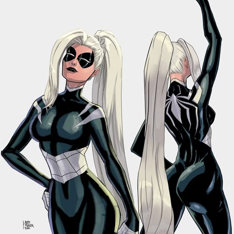 Night Spider, Spiderman Oc Art, Marvel Black Cat, Felicia Hardy Black Cat, Spiderman Black Cat, Cat Spider, Superhero Art Projects, Black Cat Felicia Hardy, Spider Women