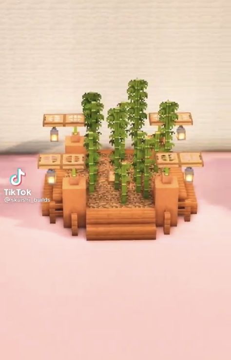 Minecraft Cactus Farm Cute, Minecraft Japanese Farm Ideas, Minecraft Japanese Furniture, Minecraft Cactus Build, Minecraft Japanese Garden Ideas, Japanese Minecraft Farm, Minecraft Cactus Farm Design, Minecraft Japanese Bedroom, Japanese Farm Minecraft