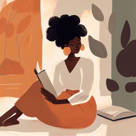 Transform your home decor with this stunning instant downloadable wall art! Featuring a beautiful black woman engrossed in a book, this digital print is the perfect way to add a touch of elegance and inspiration to any room in your home. Whether you're a book lover or simply appreciate striking artwork, this piece is sure to impress with minimalist appeal. With its high-resolution design, this digital download is easy to print and frame at home, giving you the flexibility to customize your wall Woman Reading Art, Black Woman Reading, Reading Artwork, Bell Hooks, Reading Art, Afrocentric Art, Black Art Painting, Black Artwork, Wallpaper Images