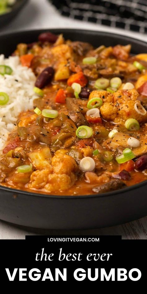 Veggie Gumbo Recipe, Vegetable Gumbo Recipes, Vegetarian Creole Recipes, Vegan Gumbo New Orleans, Vegetarian Soul Food Southern Style, Vegan Etouffee, Southern Vegan Recipes, Vegan Creole Recipes, Vegan Southern Food