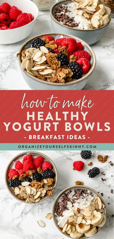 Healthy Yogurt Bowls, Yogurt Bowl Recipe, Low Sugar Yogurt, Berry Granola, Yogurt Recipes Healthy, 20 Pounds In A Month, Yogurt Breakfast Bowl, Bowls Healthy, Yogurt Bowls