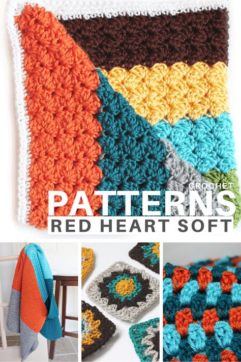 Red Heart Soft Yarn Patterns Crochet, Red Heart Crochet Patterns Free, Red Heart Super Saver Yarn Free Patterns Crochet, Red Heart Super Saver Patterns Crochet, Red Heart Roll With It Melange Crochet Patterns, Red Heart Yarn Free Patterns, Red Heart Crochet Patterns, Coaster Tutorial, Crochet Ripple Pattern