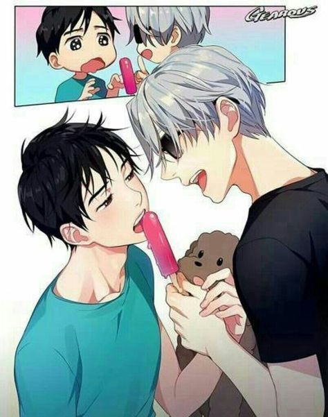 Yuri On Ice Fanart, Yuri X Viktor, Yuri And Victor, Yuri Victor, Ice Photo, Yuri On Ice Comic, Katsuki Yuri, Born To Make History, Yuuri Katsuki