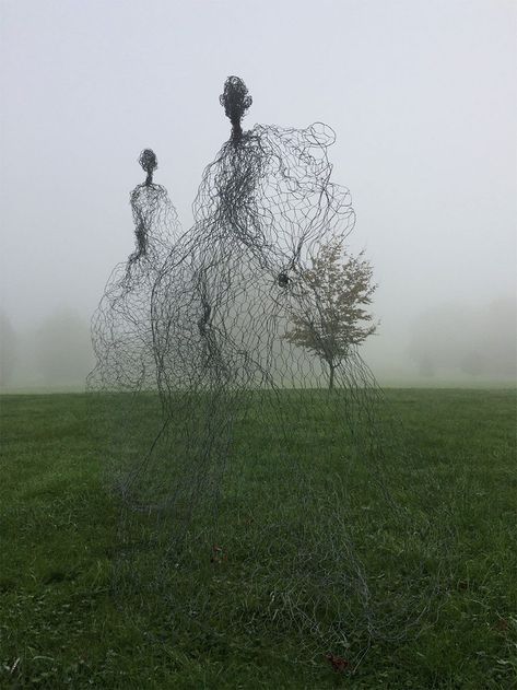 Wire Mesh Sculpture, Mesh Sculpture, Robin Wight, Sculptures Sur Fil, Wire Sculptures, Wire Art Sculpture, Metal Sculptures, Digital Museum, Louise Bourgeois