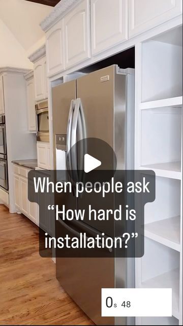 Appliance Trim Kits | Get the built-in Look for your Kitchen on Instagram: "How long does it *really* take to install our fridge trim kits?  Watch this timelapse video to find out!  Even if your tool belt only consists of a couple of screwdrivers and a hammer, this install job can be completed in no time.   Did you watch to the end to find out?  #fridge #fridgegoals #fridgesituation #fridgestock #fridgeorganization  #fridgefreezer #fridgedecor #fridgefriday #refridgerator #kitchenremodel #kitchendesign #kitchengoals #kitchenideas #kitchenlife #kitchengadgets #kitchenstyle #kitchenhacks #kitchenmakeover #kitchenreno #kitchentrends #kitchenappliances  #interiordesigns #interiordesigntrends #interiordesigntips" Fridge Trim Kit, Kitchen Remodel Gadgets, Trim Around Fridge, Cabinet Encased Fridge, Refrigerator Cabinet Surround Diy, How To Make Fridge Look Like Cabinets, Fridge In Cabinet Built Ins, Recessed Fridge In Wall, Fridge Cabinet Cover