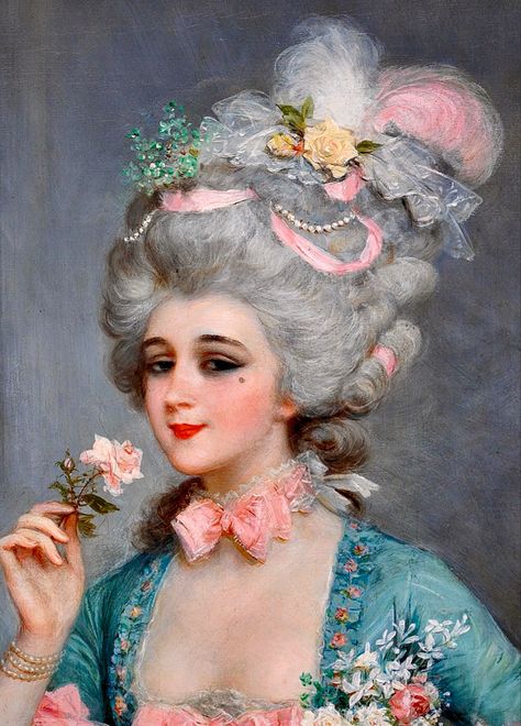 Lucius Rossi, c. 1913. Lucius Rossi, Rococo, Versailles, Paintings, Hair, Art