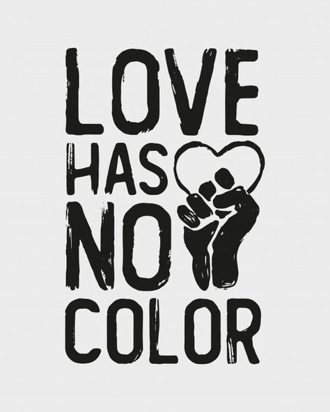 Tolerance Art, Love Has No Color, Charcoal Artists, Theme Illustration, Black Lives Matter Art, Feminism Art, Black Illustration, Vector Typography, Greek Tattoos